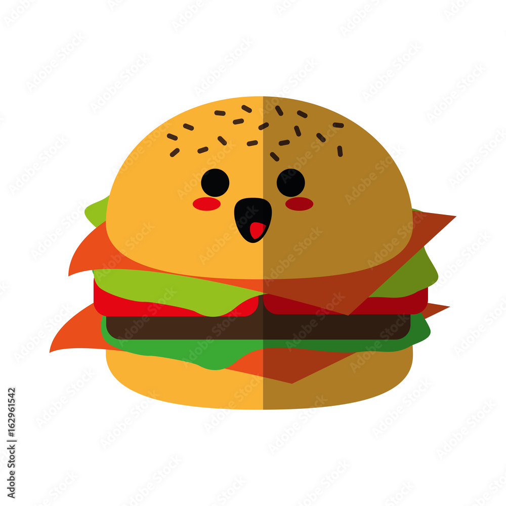 kawaii fast food icon image kawaii fast food icon image