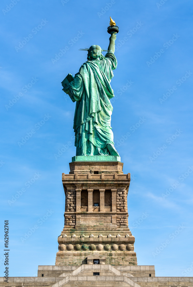 The statue of Liberty on Liberty Island in New York City
