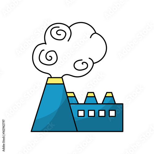 industrial factory pollution with toxic pollution