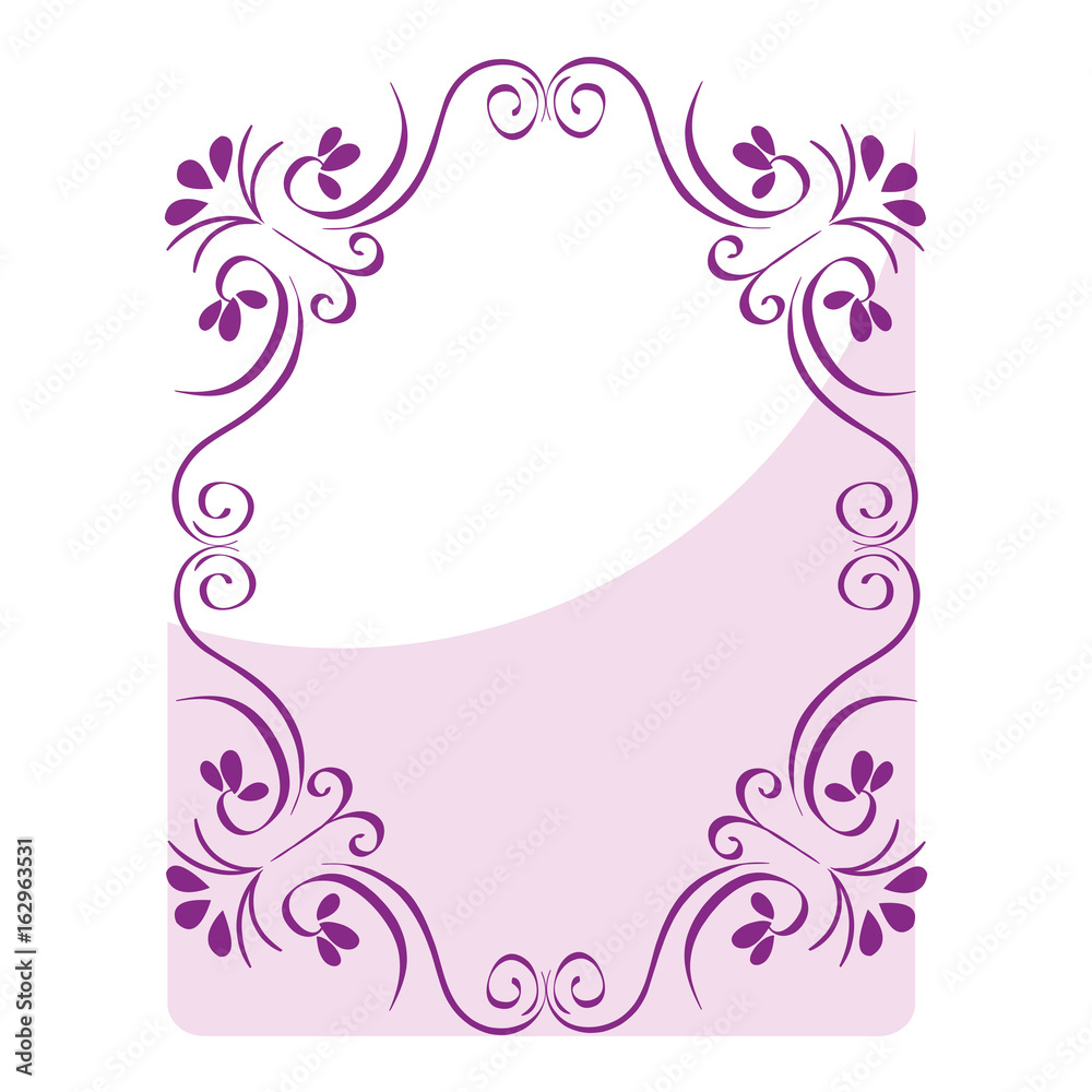 Elegant Victorian style frame vector illustration design