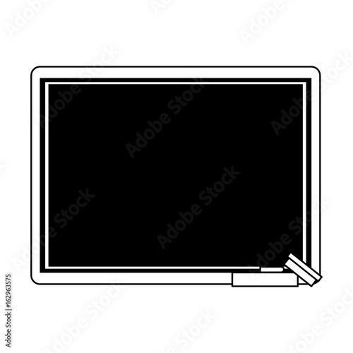 chalk board with school supply icon image