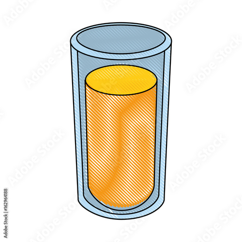 juice glass icon over white background colorful design vector illustration