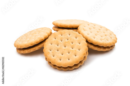 Biscuit round sandwich isolated