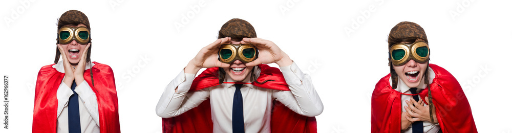 Funny hero isolated on the white