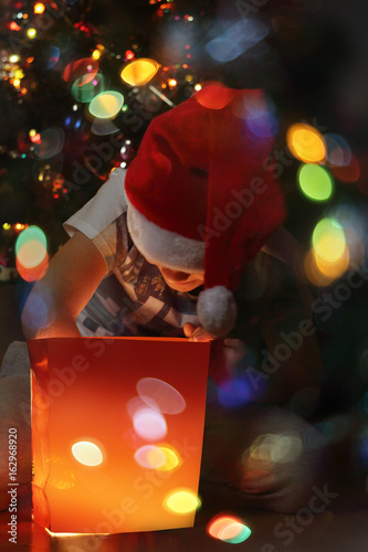 Boy with christmas gift