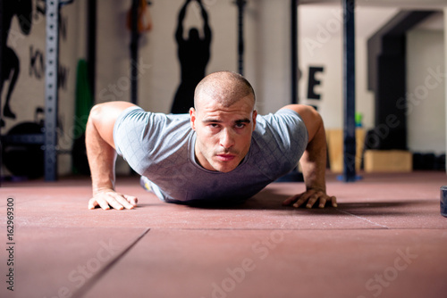 Man doing exercise on floor