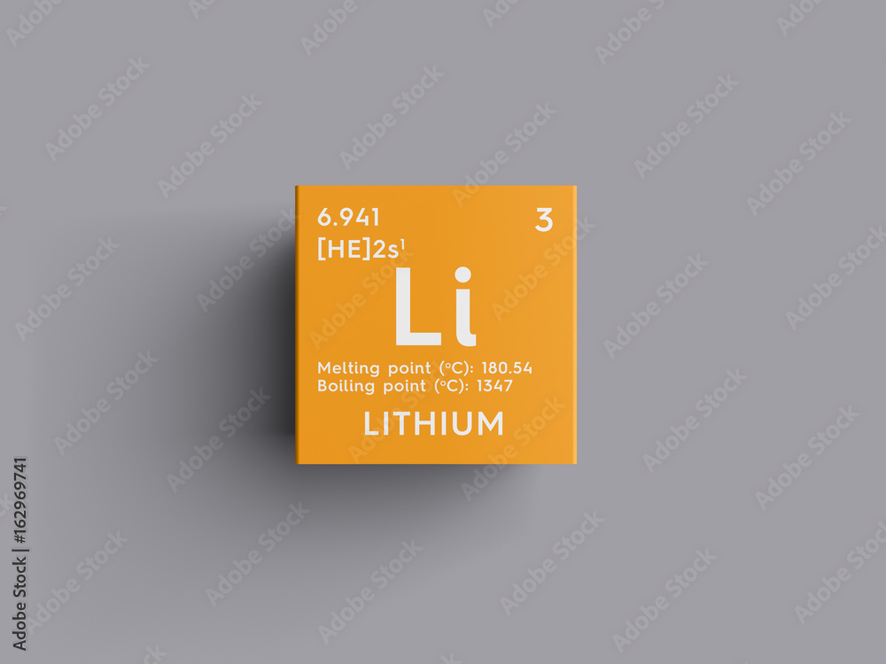Lithium. Alkali metals. Chemical Element of Mendeleev's Periodic Table