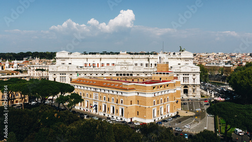 Corte Suprema di Cassazione in Rome, Italy. View from Castel Sant'Angelo.