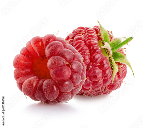 raspberries isolated on a white background
