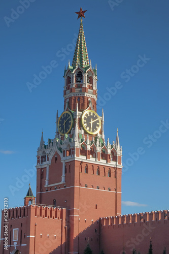 The tower clock at Kremlin palace,The center of Moscow.