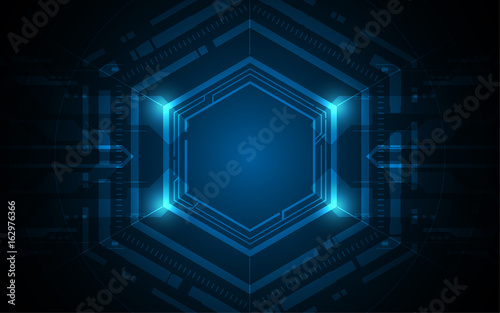 hexagon futuristic sci fi pattern design background innovation concept