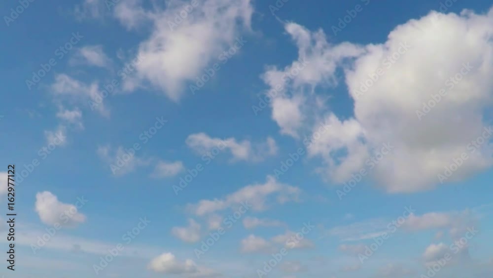 Time lapse sky with white clouds and the wind in the daytime. Time lapse sky with white clouds and the wind in the daytime.