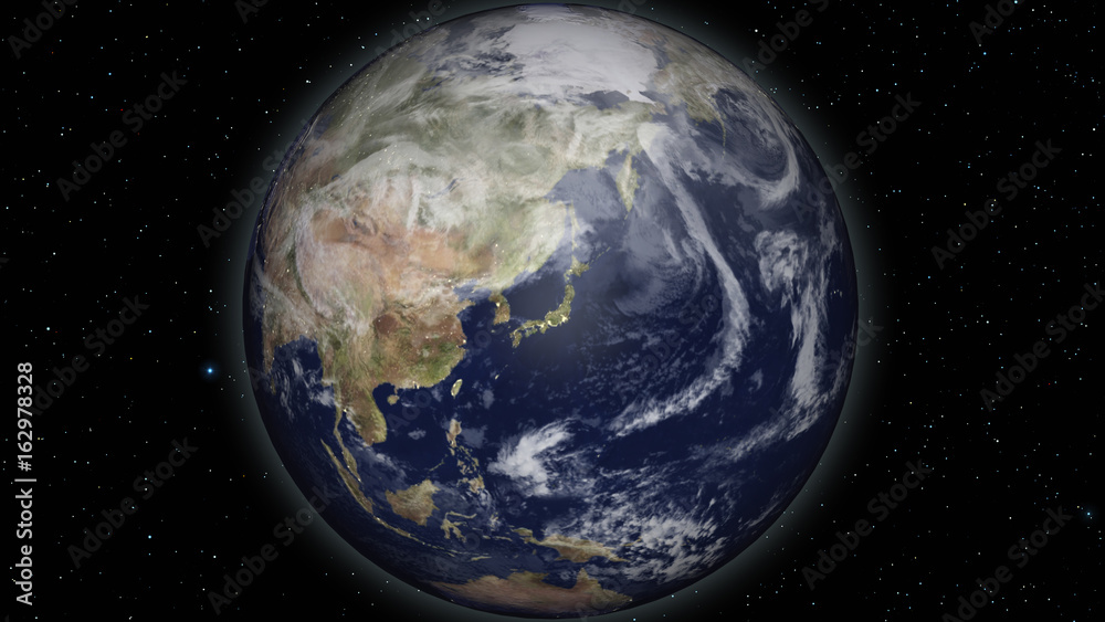 Fototapeta premium The earth on the center