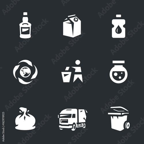 Vector Set of Garbage Icons.