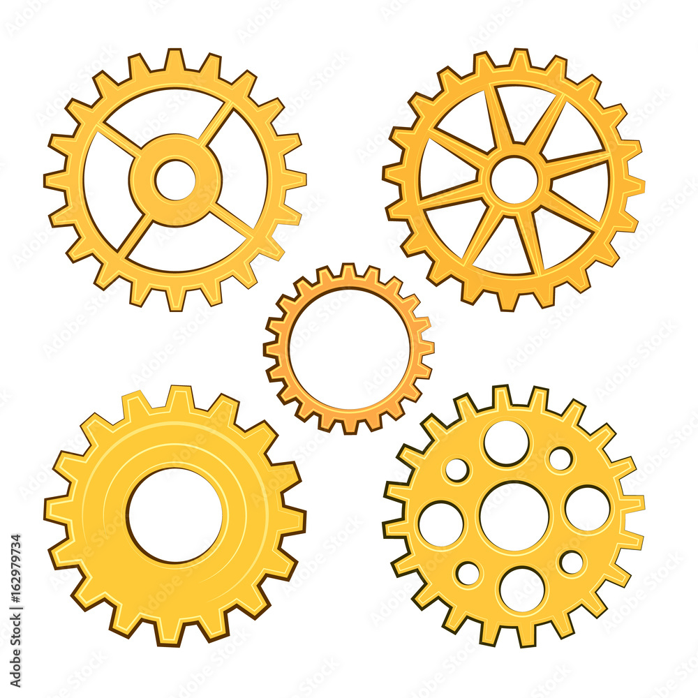 Vector gears set. EPS 10 Vector gears set. EPS 10