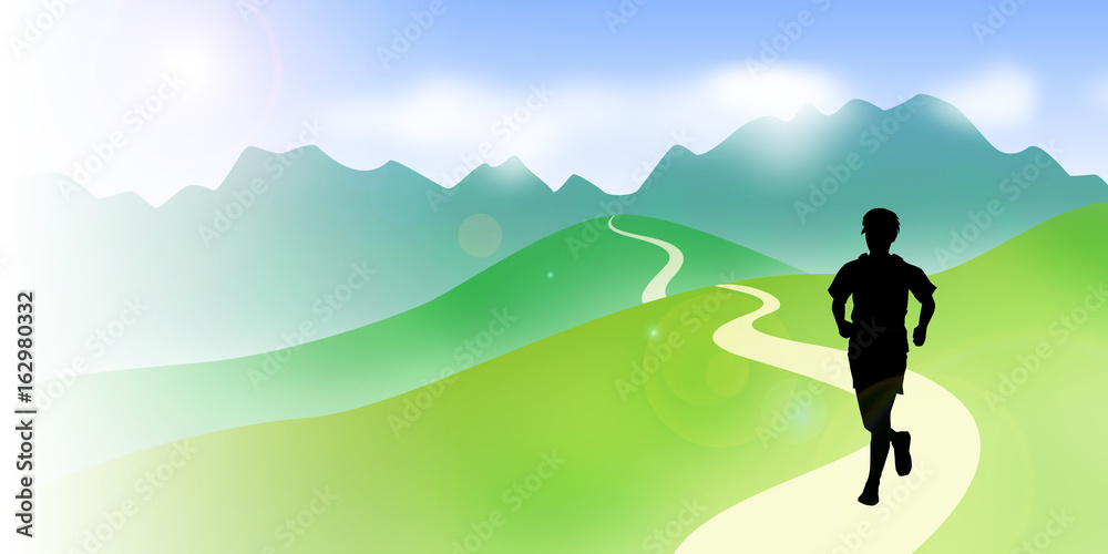 トレイルランニングの風景 トレイルランニングの風景