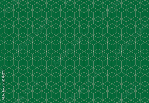 Pattern green background seamless pattern cube technology that overlap.