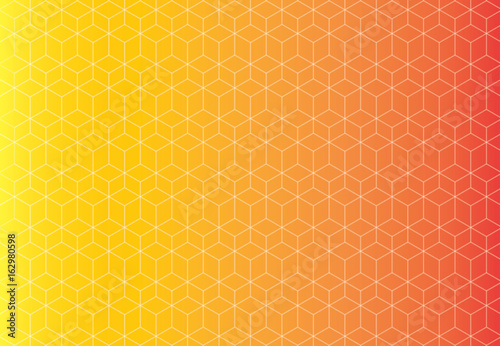 Pattern yellow and orange background seamless pattern cube technology that overlap.