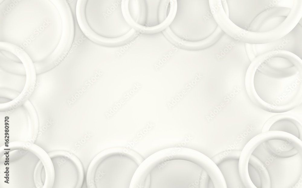Fototapeta premium Abstrakta 3d biały geometryczny tło. Biała tekstura z cieniem. Renderowanie 3D
