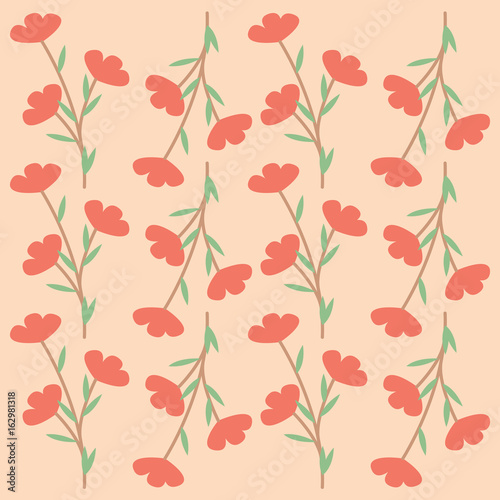 red flower seamless pattern design.vector