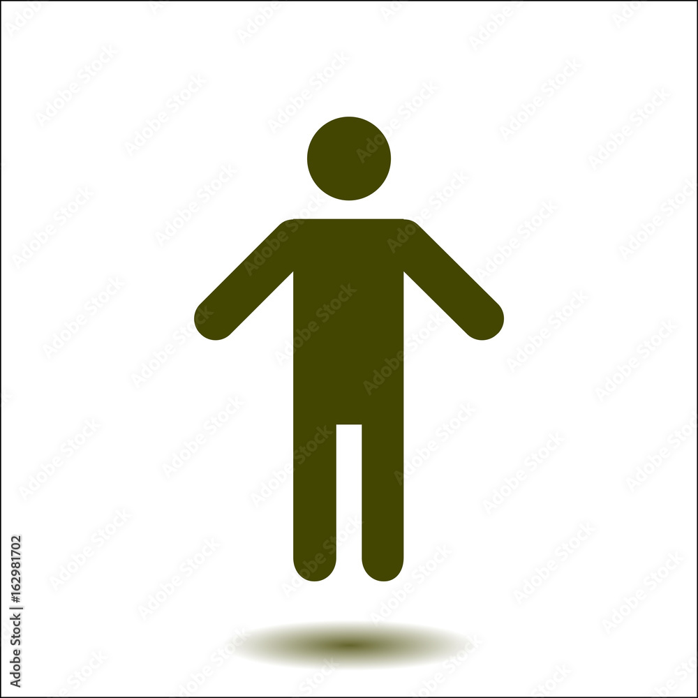 Human male sign icon. Male toilet. Flat style. A gender symbol is a pictogram used to represent either biological sex. Human male sign icon. Male toilet. Flat style. A gender symbol is a pictogram used to represent either biological sex.