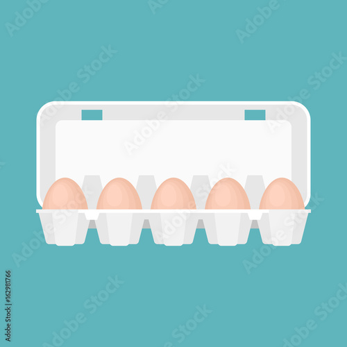 egg box in flat design vector
