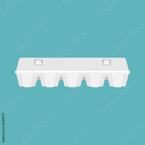 close egg box in flat design vector