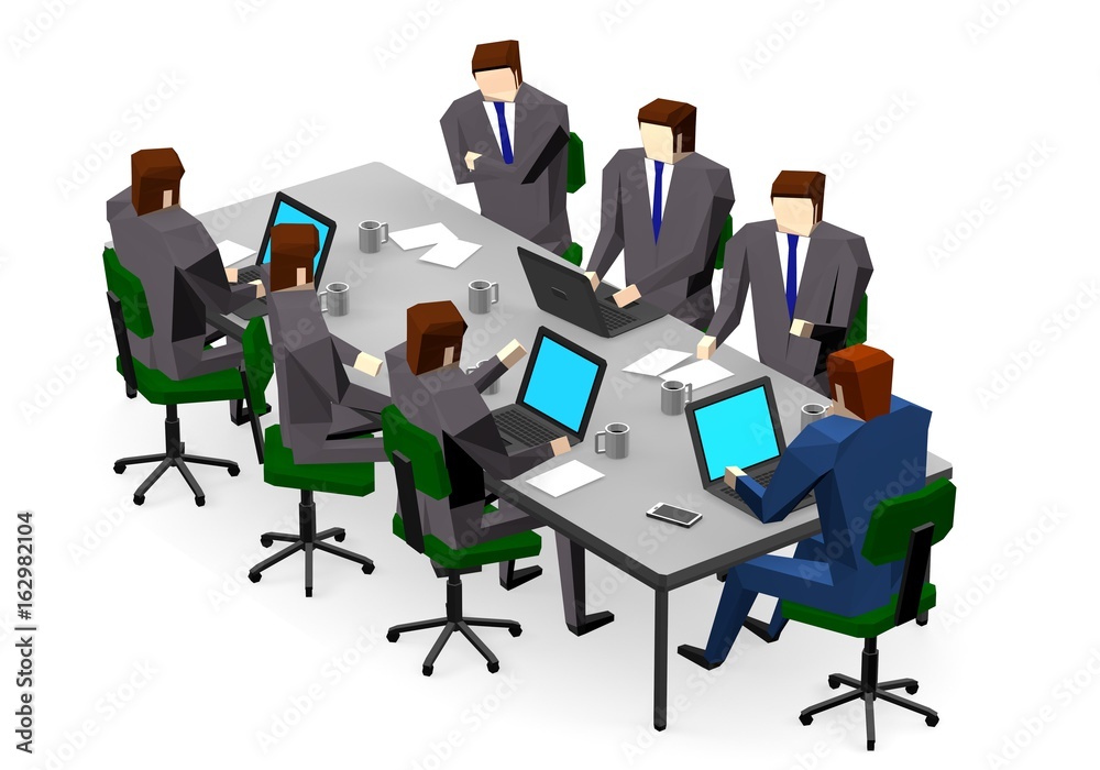 Business people meeting discussing office desk Business people meeting discussing office desk