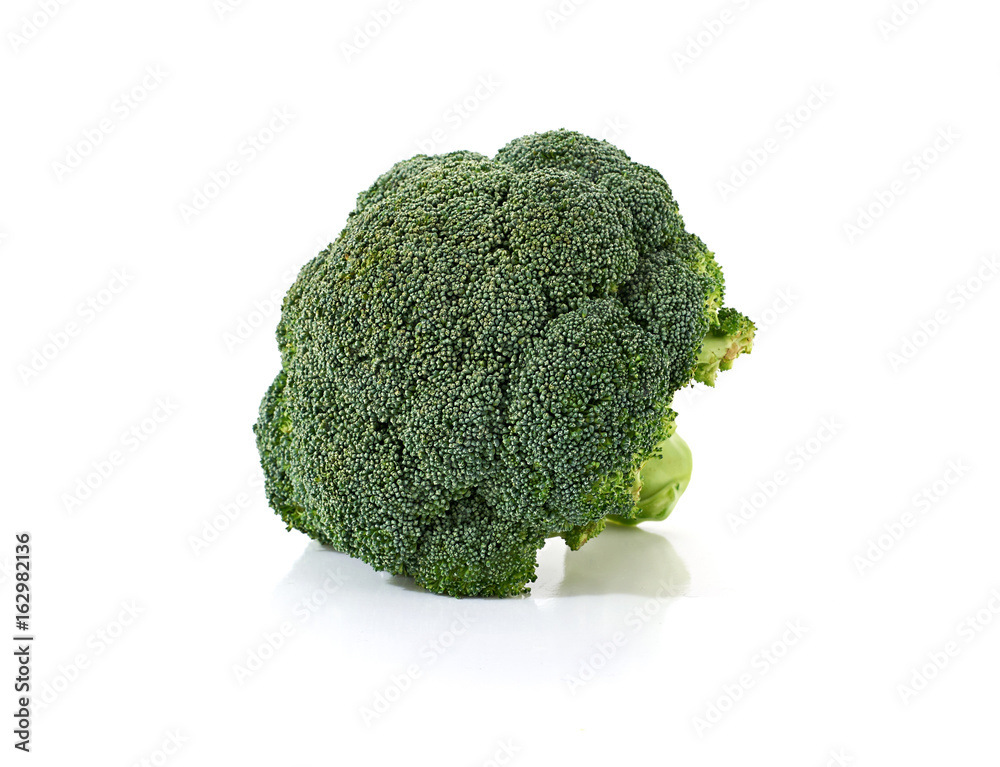 Fresh green vegetable broccoli s isolated on white background. Top view. Fresh green vegetable broccoli s isolated on white background. Top view.
