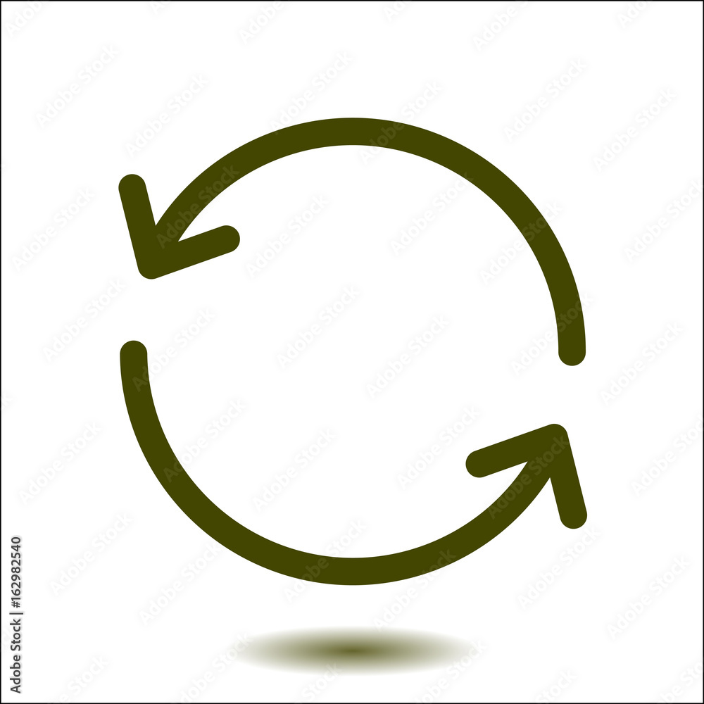 Ciircular arrow sign vector icon. Flat design style. Ciircular arrow sign vector icon. Flat design style.