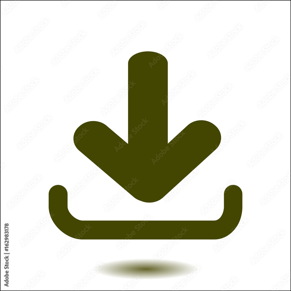 Download icon. Upload button. Flat design style. Download icon. Upload button. Flat design style.