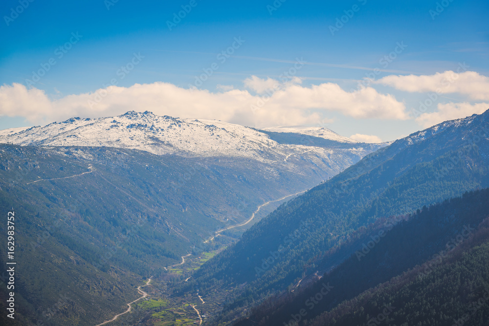 A stunning view of the glacial valley of the Zezere River in the Serra da Estrela mountains. County of Guarda. Portugal A stunning view of the glacial valley of the Zezere River in the Serra da Estrela mountains. County of Guarda. Portugal