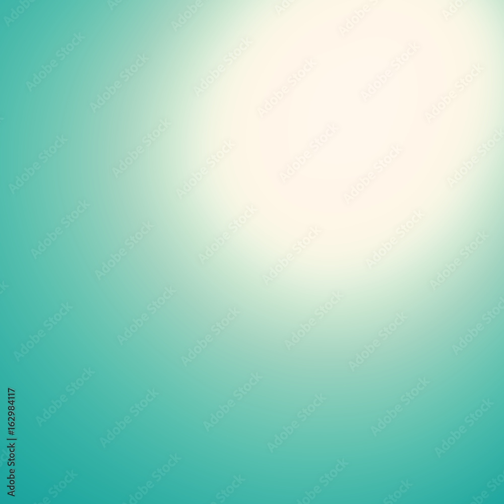 Turquoise green abstract background with radial gradient effect Stock