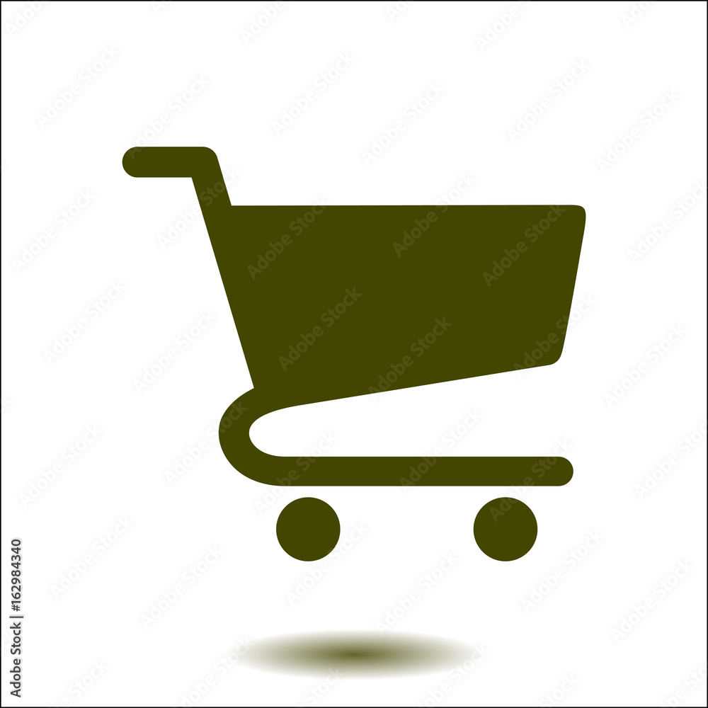 Flat icon of shopping chart. Add a product to the cart. Flat icon of shopping chart. Add a product to the cart.