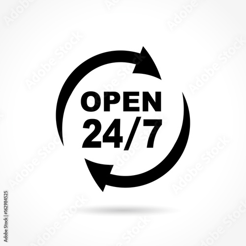 twenty four hours open icon