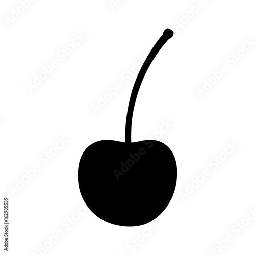 Cherry fruit or cherries flat vector icon for food apps and websites