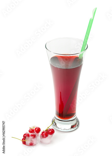 Wallpaper Mural Berry juice and red currants isolated on white background Torontodigital.ca