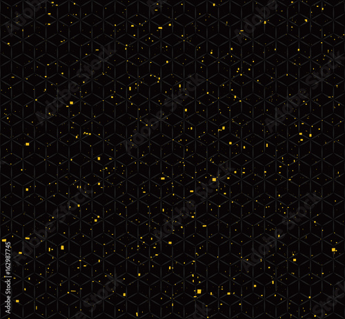 Lacquered board_hemp-leaf pattern #Vecor graphics（漆と金箔）