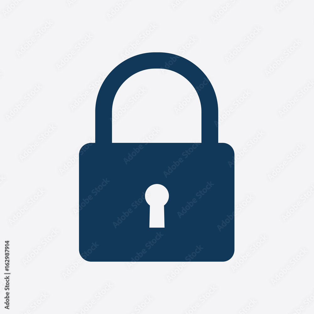 Lock icon. User login or authenticate icon. Flat design style. Lock icon. User login or authenticate icon. Flat design style.