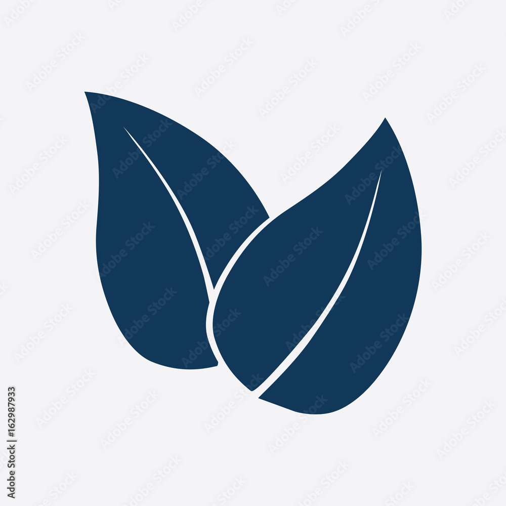 Leaf icon. Fresh natural product symbol. Organic product sign. Flat design style. Leaf icon. Fresh natural product symbol. Organic product sign. Flat design style.