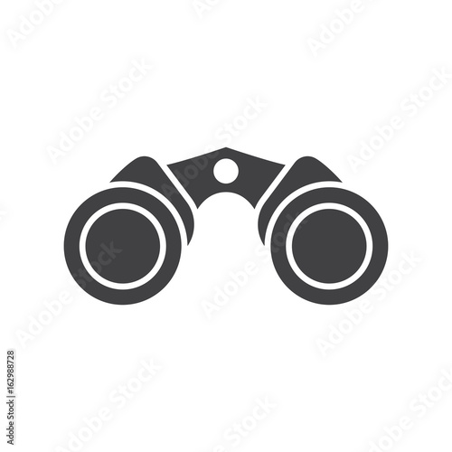 Classic binoculars icon in outline design. Marine binocular vector illustration isolated on white background.