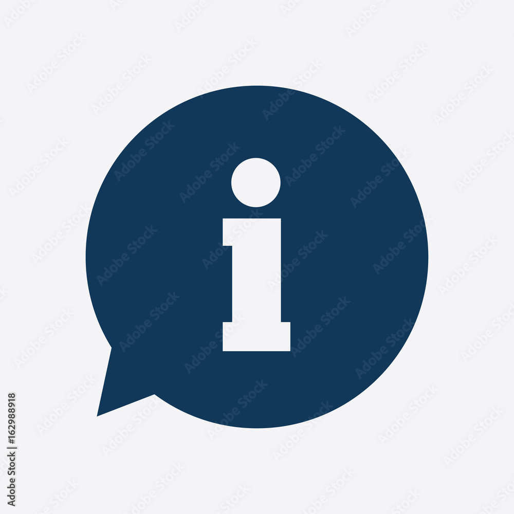 Info speech bubble symbol. Flat design style. Info speech bubble symbol. Flat design style.