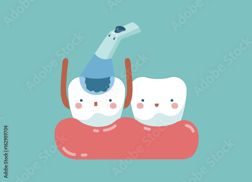 Check up decayed tooth ,teeth and tooth concept of dental 