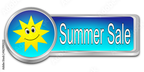 Summer Sale Button - 3D illustration