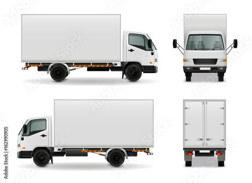 Lorry Realistic Advertising Mockup