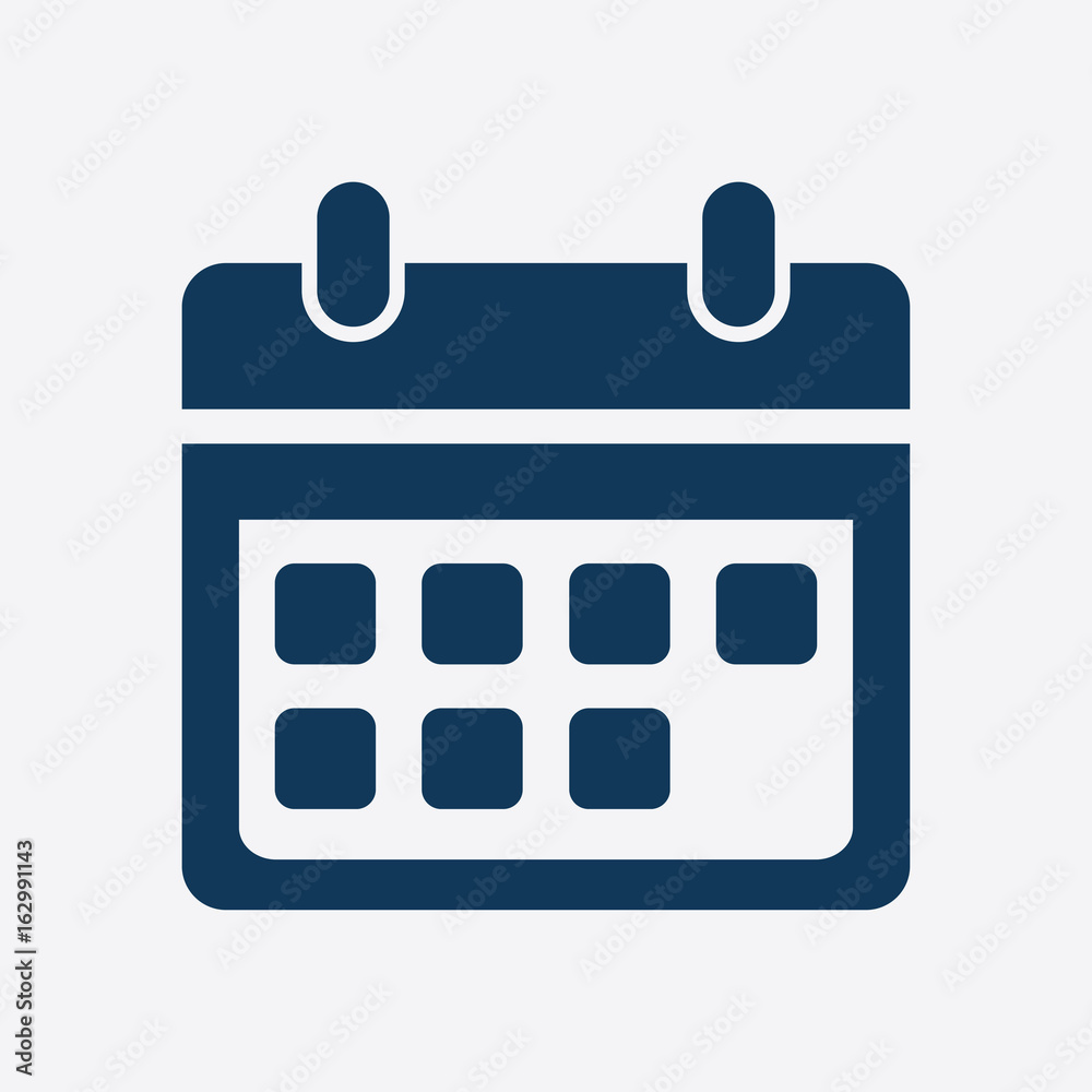 Vector calendar icon. Important dates sign. Flat design style. Vector calendar icon. Important dates sign. Flat design style.