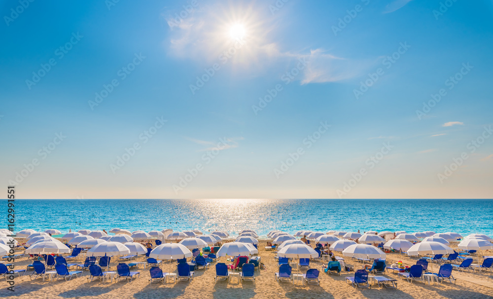 Kathisma beach on the Ionian sea, Lefkada island, Greece.