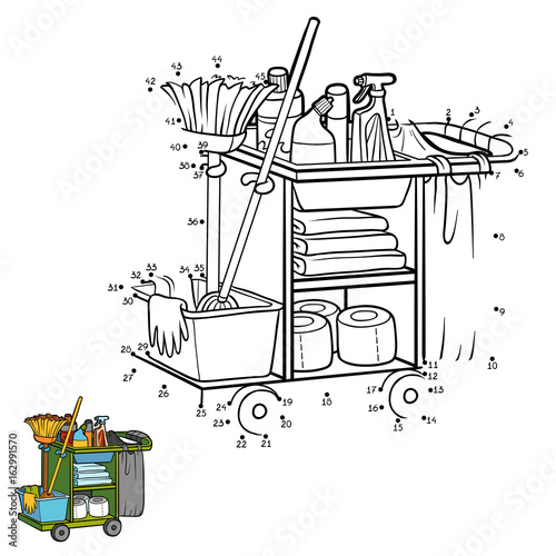 Numbers game for children, Maid cart