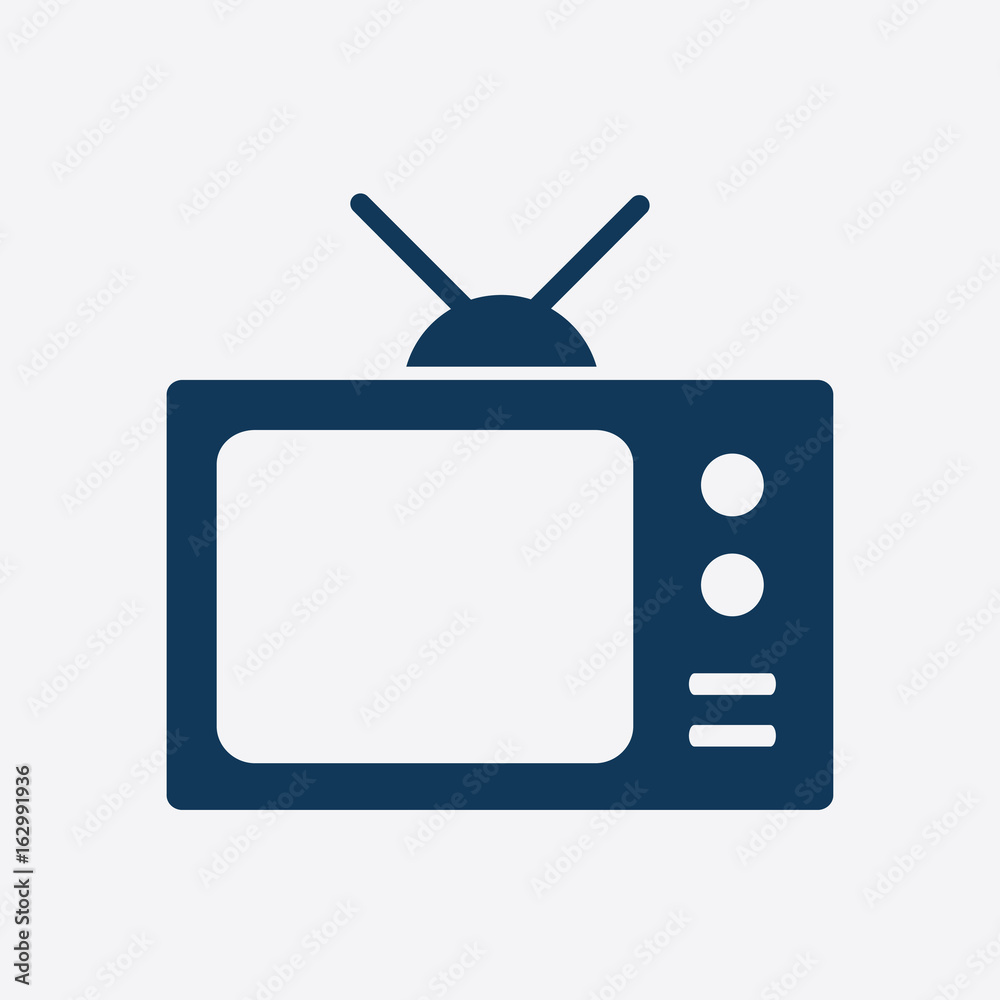 Tv icon. Flat design style. Icon of mass media. Tv icon. Flat design style. Icon of mass media.