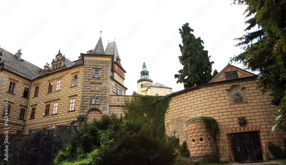Naklejka premium Frydlant, medieval fortress, castle in north of Czech Republic, Czechia